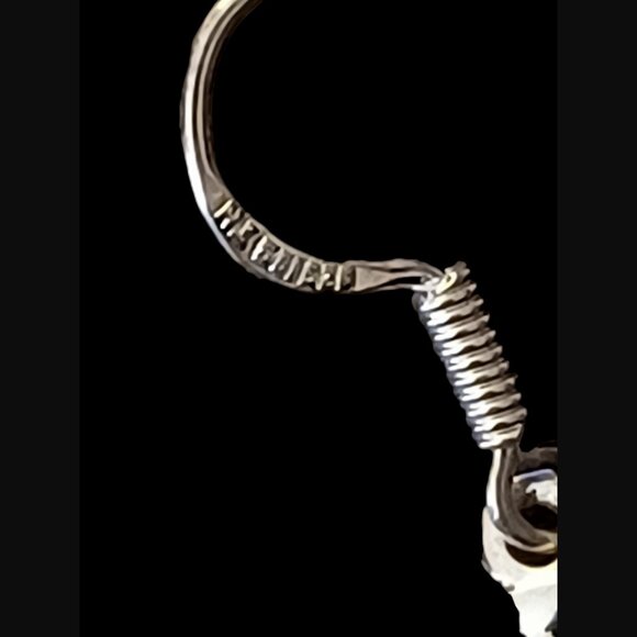 Int. Bullion & Metal Brokers 925 Sterling Swirl Cut Out Pattern 1.75" Earrings - Picture 3 of 7